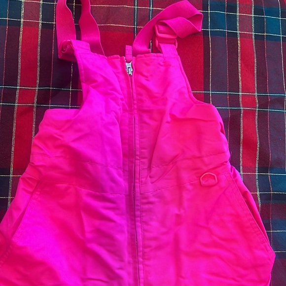 Faded Glory Bib snowpants snowsuit Pink size M 7/8 - Picture 10 of 15